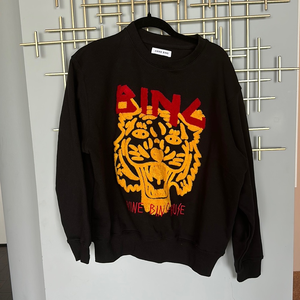 Anine Bing Tiger Chenille Sweatshirt